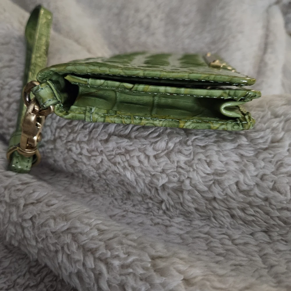 Brahmin Green Croc-Embossed Wristlet - Picture 5 of 16